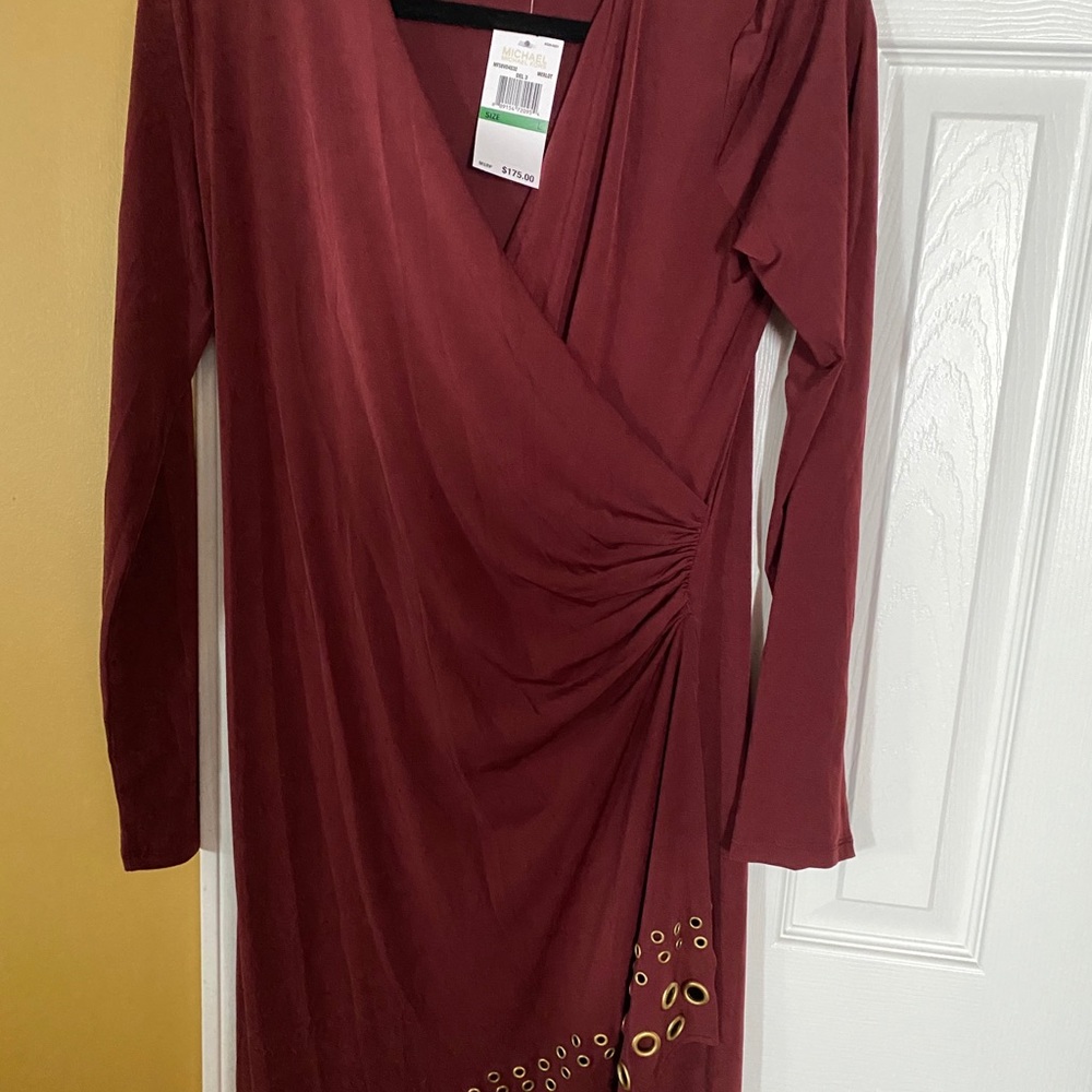 Brand New Michael Kors Burgundy Dress